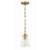 Crystorama Voss 5.75'' Pendant in Luxe Gold - Front View