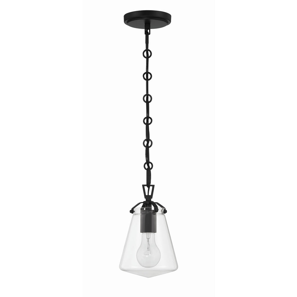 Crystorama Voss 5.75'' Pendant in Matte Black - Additional View