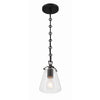 Crystorama Voss 5.75'' Pendant in Matte Black - Additional View