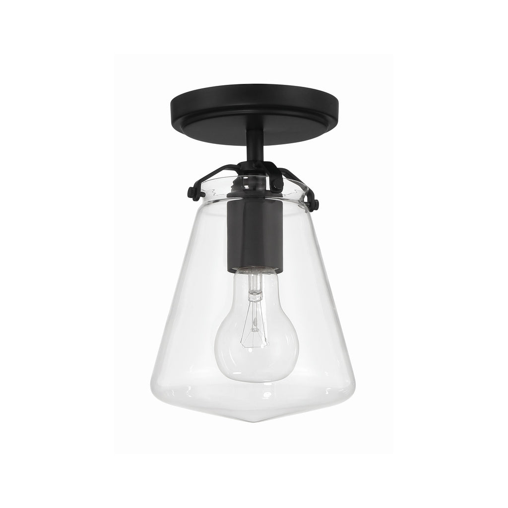 Crystorama Voss 5.75'' Semi Flush Mount in Matte Black - Additional View