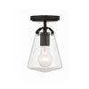 Crystorama Voss 5.75'' Semi Flush Mount in Matte Black - Additional View