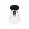 Crystorama Voss 5.75'' Semi Flush Mount in Matte Black - Additional View