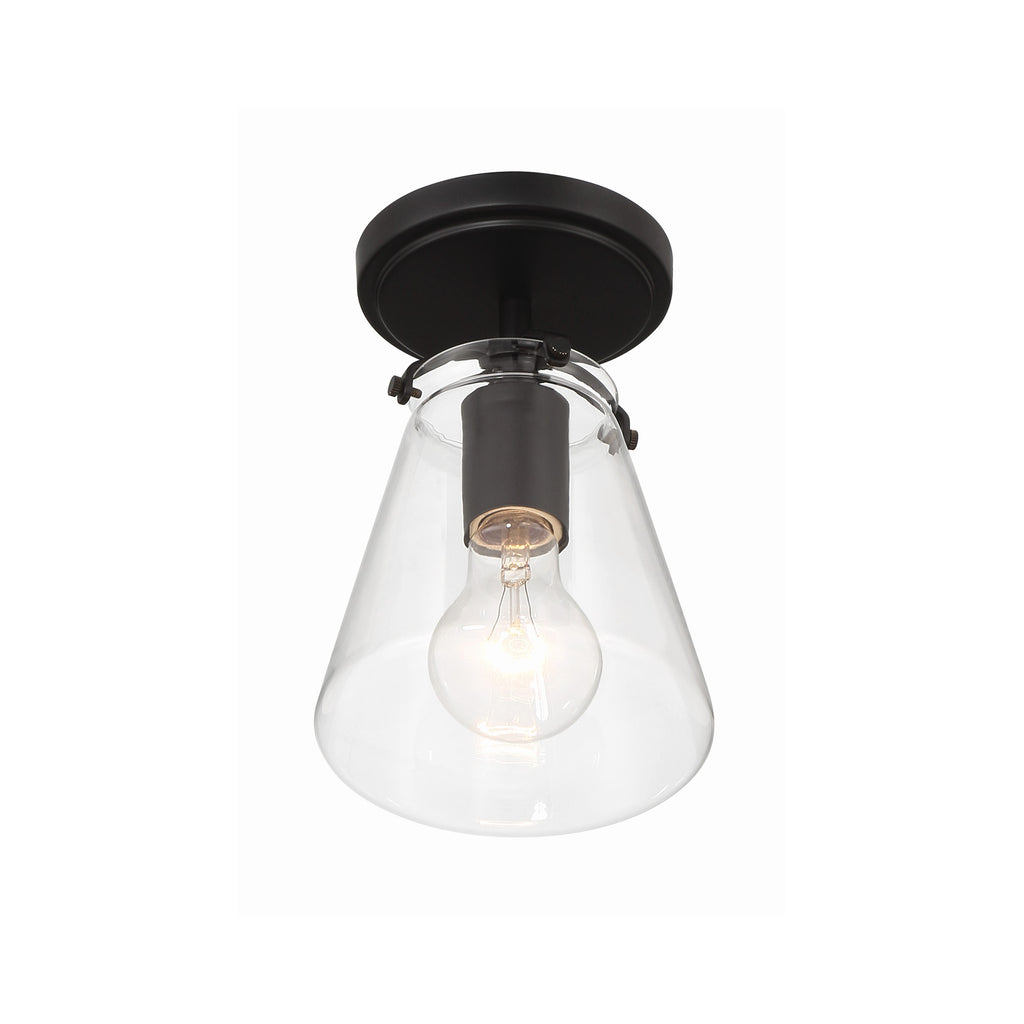 Crystorama Voss 5.75'' Semi Flush Mount in Matte Black - Additional View