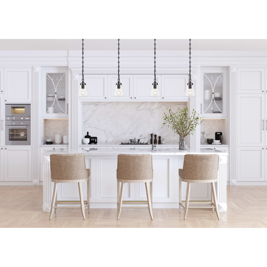 Crystorama Voss 5.75'' Pendant in Matte Black - Lifestyle View