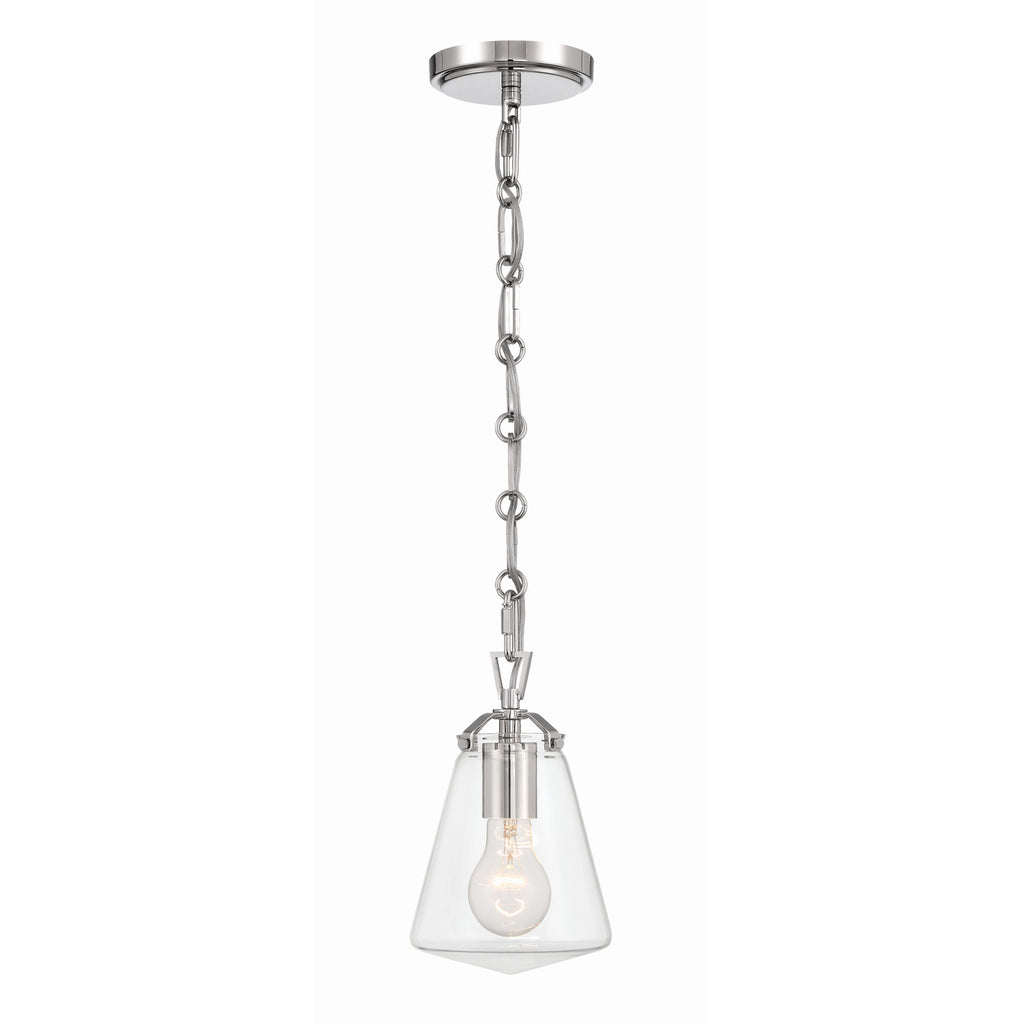 Crystorama Voss 5.75'' Pendant in Polished Nickel - Additional View