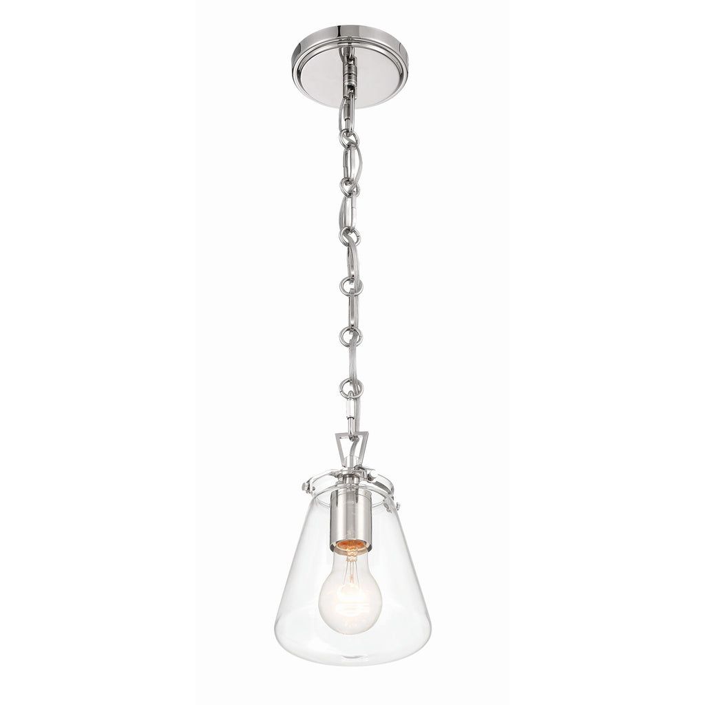 Crystorama Voss 5.75'' Pendant in Polished Nickel - Additional View