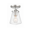 Crystorama Voss 5.75'' Semi Flush Mount in Polished Nickel - Front View