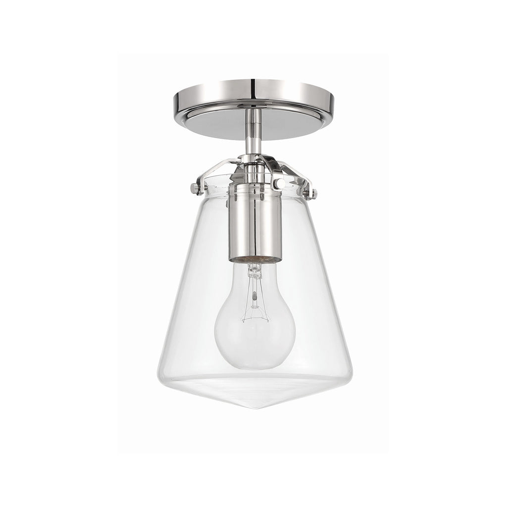 Crystorama Voss 5.75'' Semi Flush Mount in Polished Nickel - Additional View