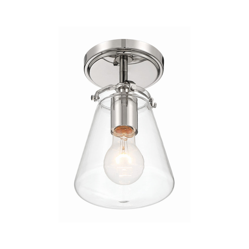 Crystorama Voss 5.75'' Semi Flush Mount in Polished Nickel - Additional View
