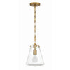 Crystorama Voss 8.25'' Pendant in Luxe Gold - Additional View