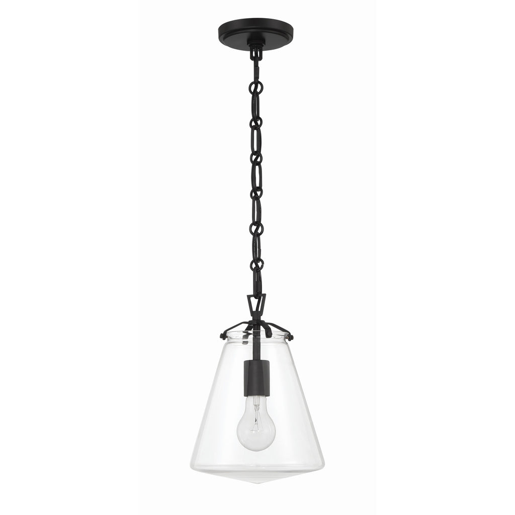 Crystorama Voss 8.25'' Pendant in Matte Black - Additional View