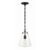 Crystorama Voss 8.25'' Pendant in Matte Black - Additional View