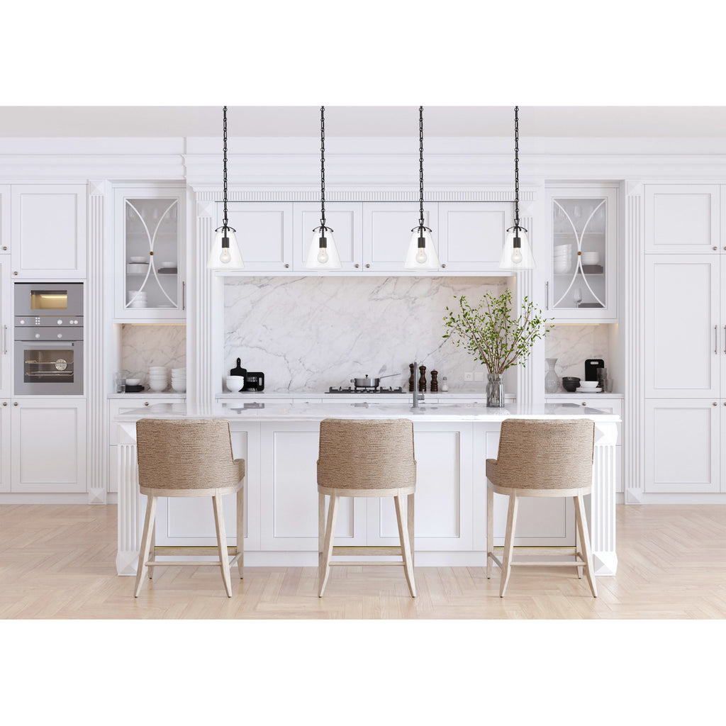 Crystorama Voss 8.25'' Pendant in Matte Black - Lifestyle View