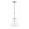 Crystorama Voss 8.25'' Pendant in Polished Nickel - Front View