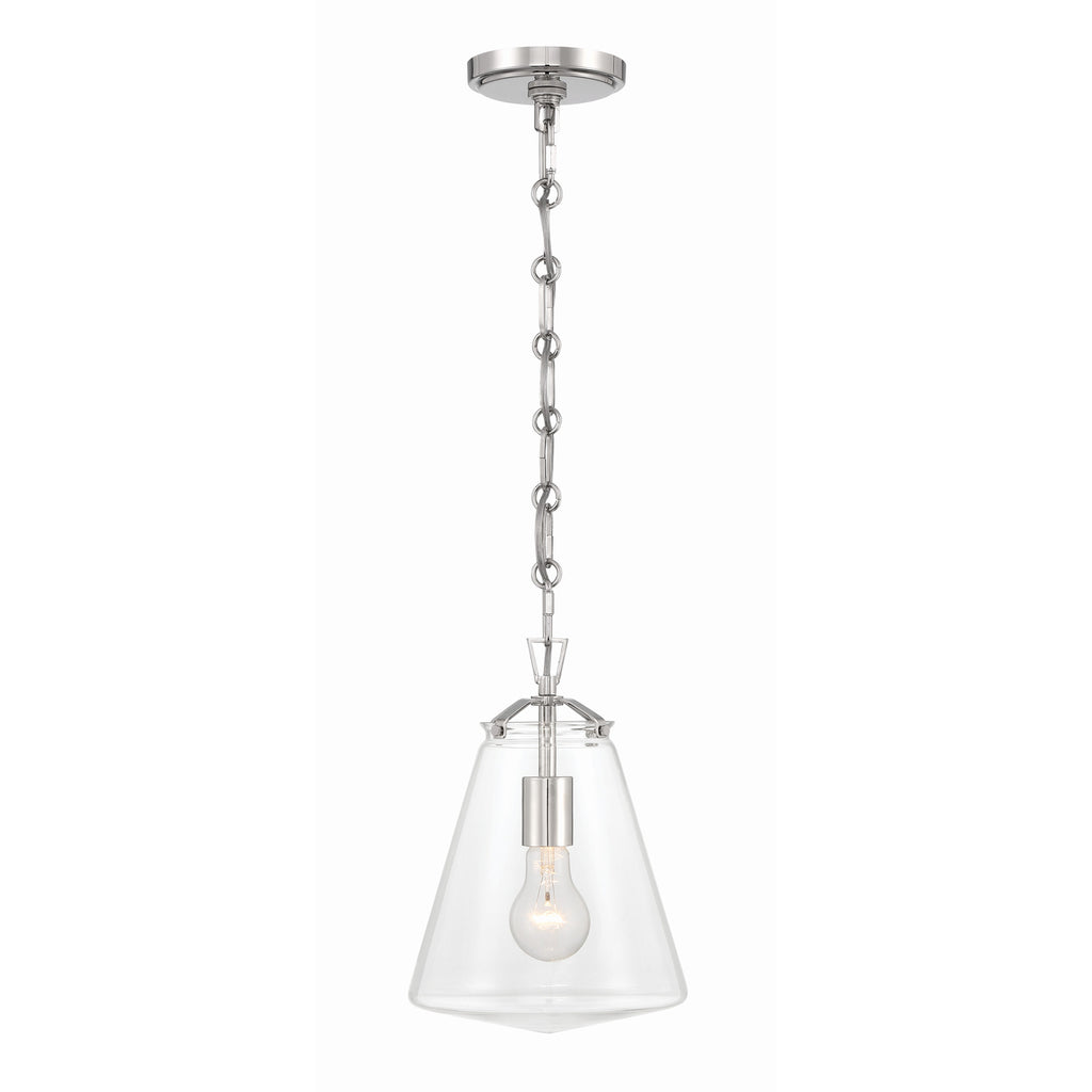 Crystorama Voss 8.25'' Pendant in Polished Nickel - Additional View