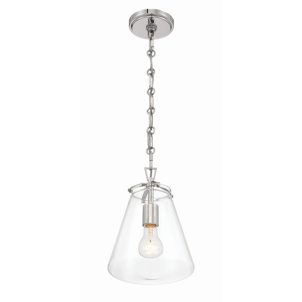 Crystorama Voss 8.25'' Pendant in Polished Nickel - Additional View