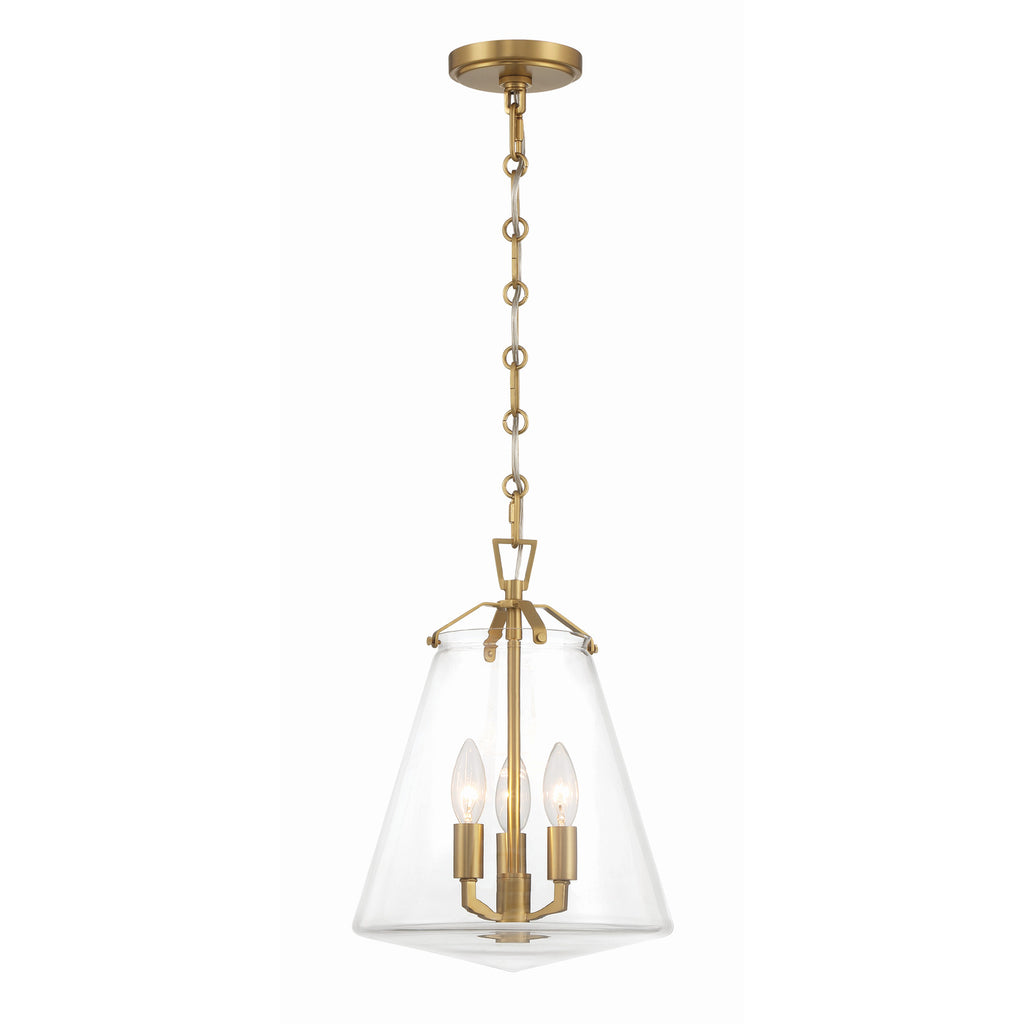 Crystorama Voss 11'' Pendant in Luxe Gold - Front View