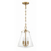 Crystorama Voss 11'' Pendant in Luxe Gold - Additional View