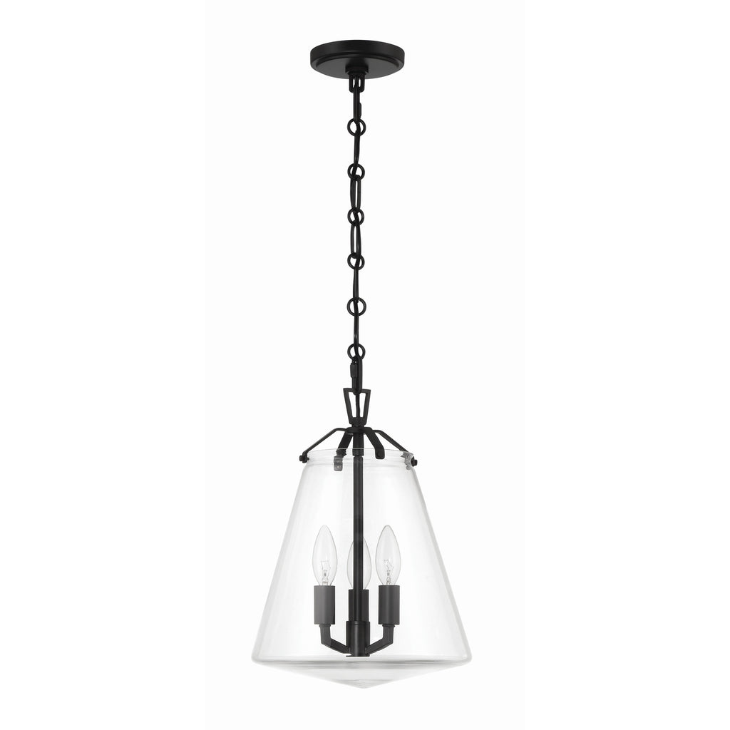Crystorama Voss 11'' Pendant in Matte Black - Additional View
