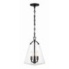 Crystorama Voss 11'' Pendant in Matte Black - Additional View