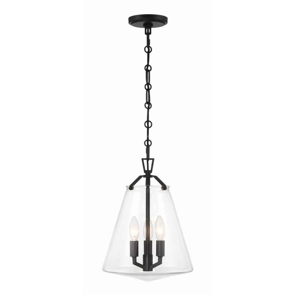 Crystorama Voss 11'' Pendant in Matte Black - Additional View