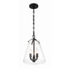 Crystorama Voss 11'' Pendant in Matte Black - Additional View