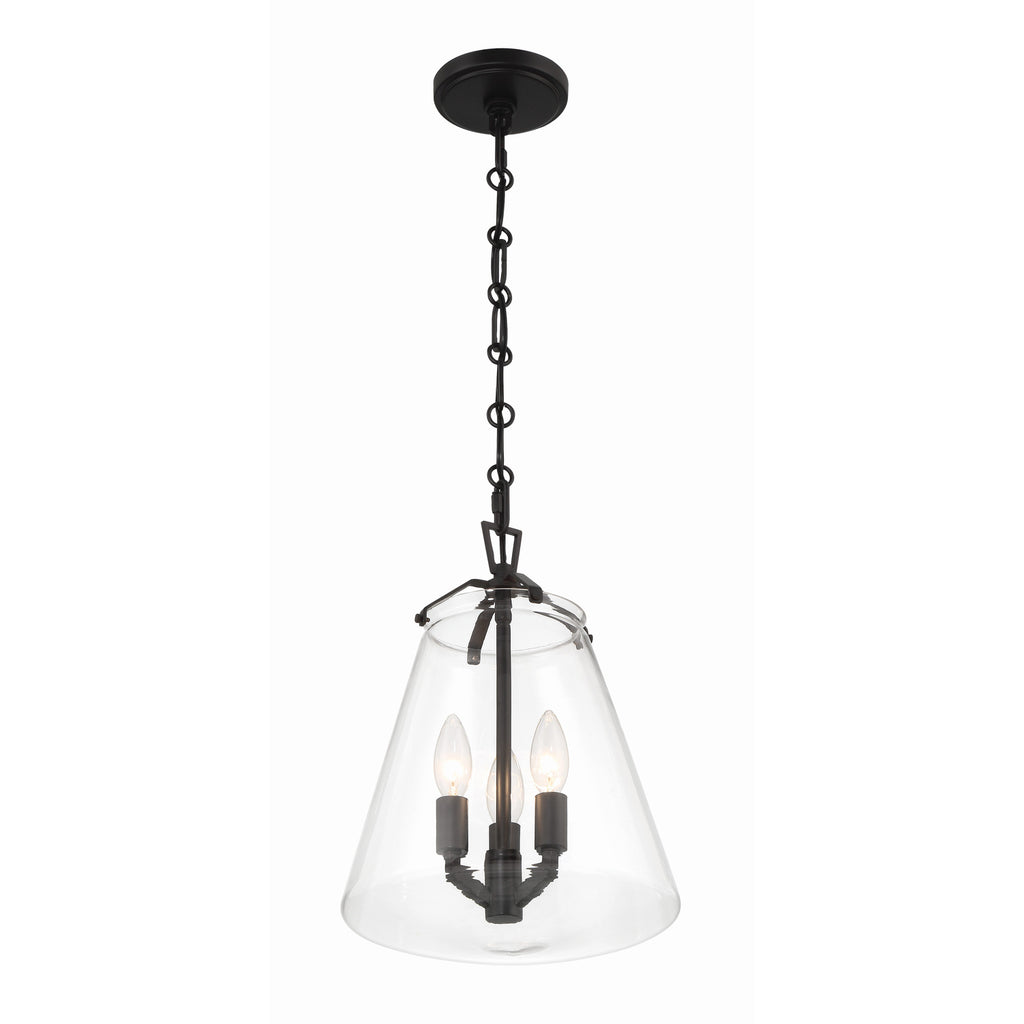 Crystorama Voss 11'' Pendant in Matte Black - Additional View