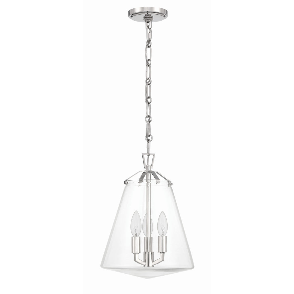 Crystorama Voss 11'' Pendant in Polished Nickel - Additional View