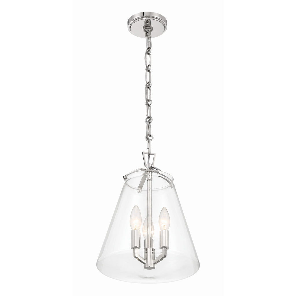 Crystorama Voss 11'' Pendant in Polished Nickel - Additional View