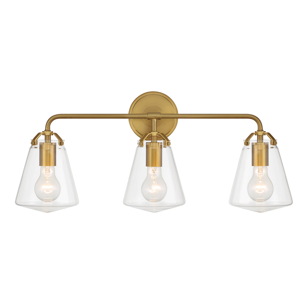 Crystorama Voss 25'' Bathroom Vanity in Luxe Gold - Front View