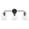 Crystorama Voss 25'' Bathroom Vanity in Matte Black - Front View