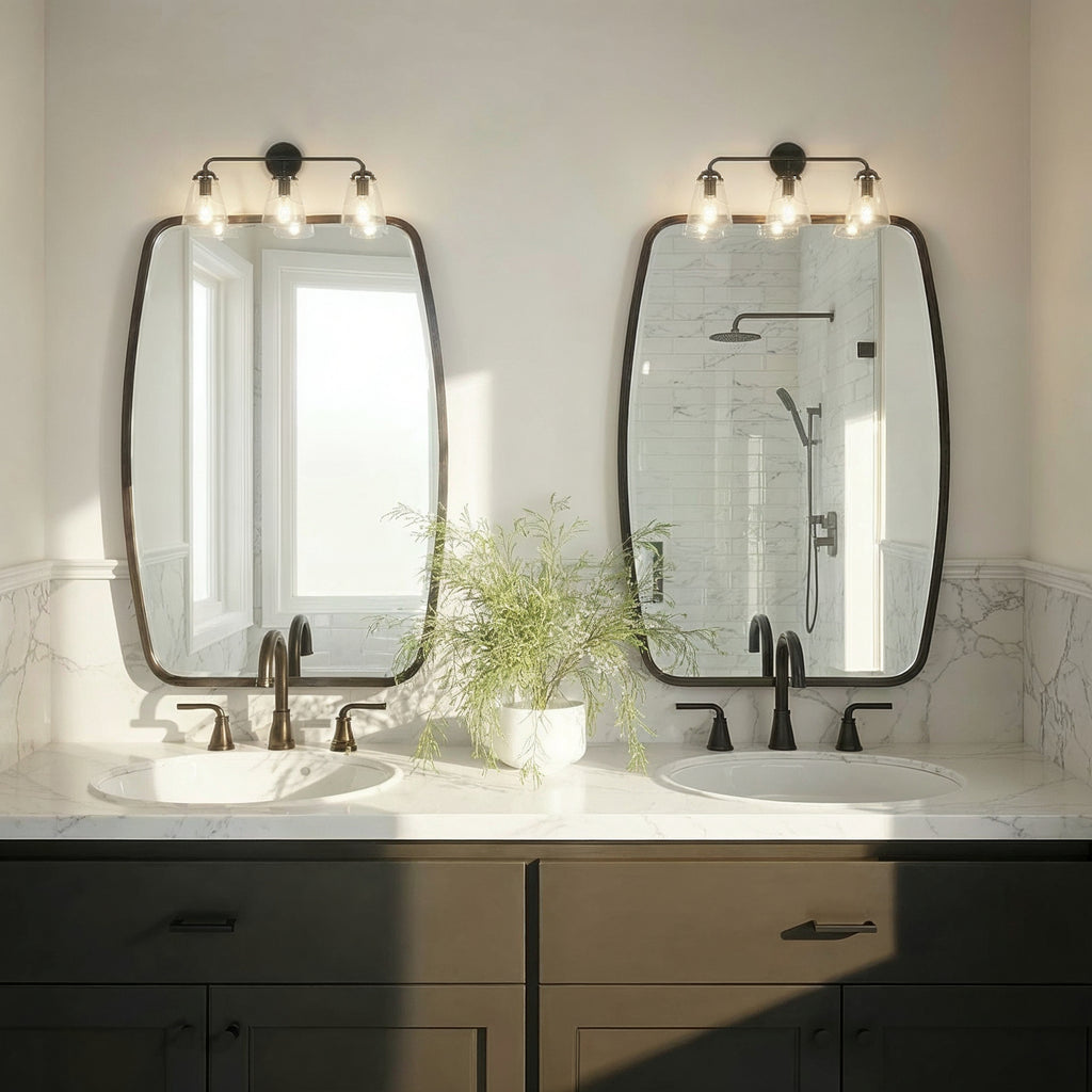 Crystorama Voss 25'' Bathroom Vanity in Matte Black - Lifestyle View