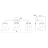 Crystorama Voss 25'' Bathroom Vanity - Product Dimensions