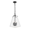 Crystorama Voss 15.25'' Pendant in Matte Black - Front View
