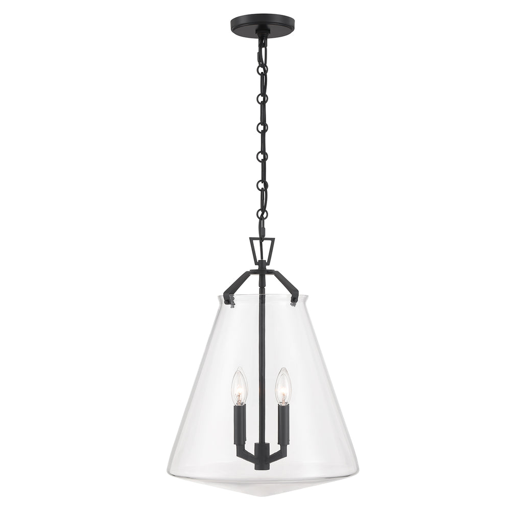 Crystorama Voss 15.25'' Pendant in Matte Black - Additional View