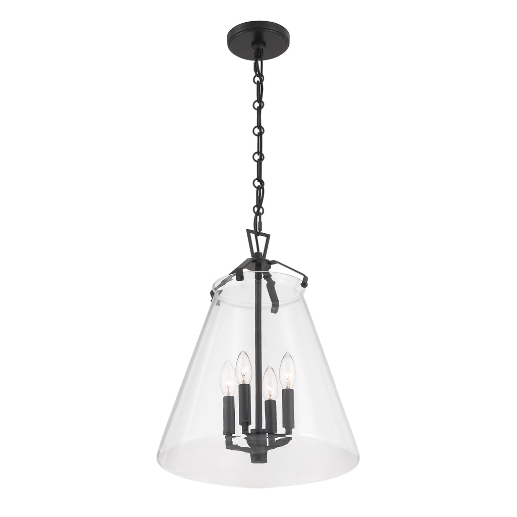 Crystorama Voss 15.25'' Pendant in Matte Black - Additional View