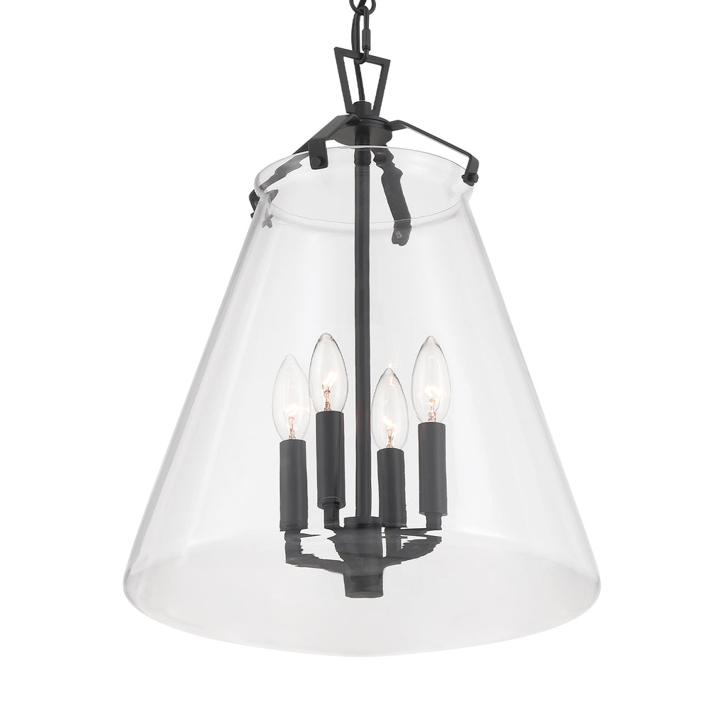 Crystorama Voss 15.25'' Pendant in Matte Black - Additional View
