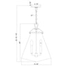 Crystorama Voss 15.25'' Pendant - Product Dimensions