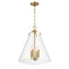 Crystorama Voss 18'' Pendant in Luxe Gold - Front View