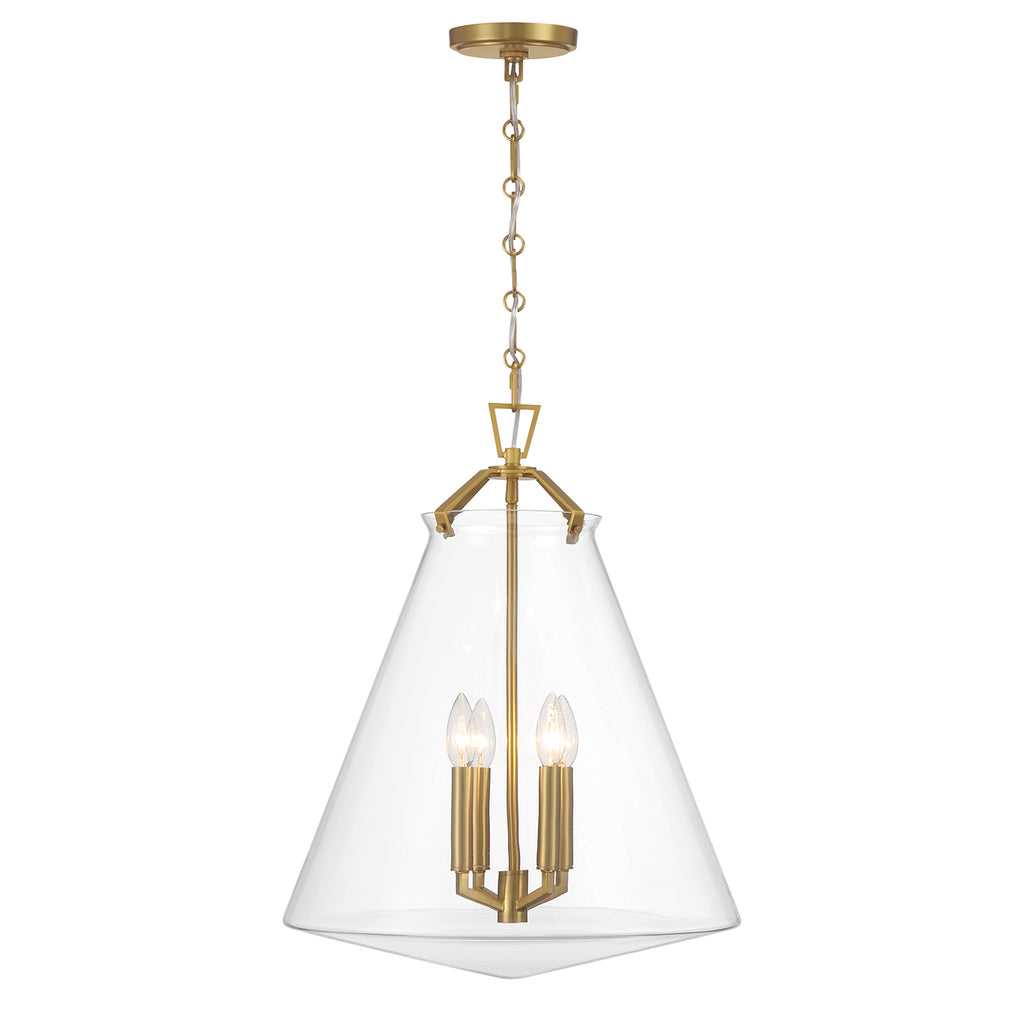 Crystorama Voss 18'' Pendant in Luxe Gold - Additional View