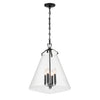 Crystorama Voss 18'' Pendant in Matte Black - Front View