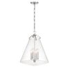 Crystorama Voss 18'' Pendant in Polished Nickel - Front View