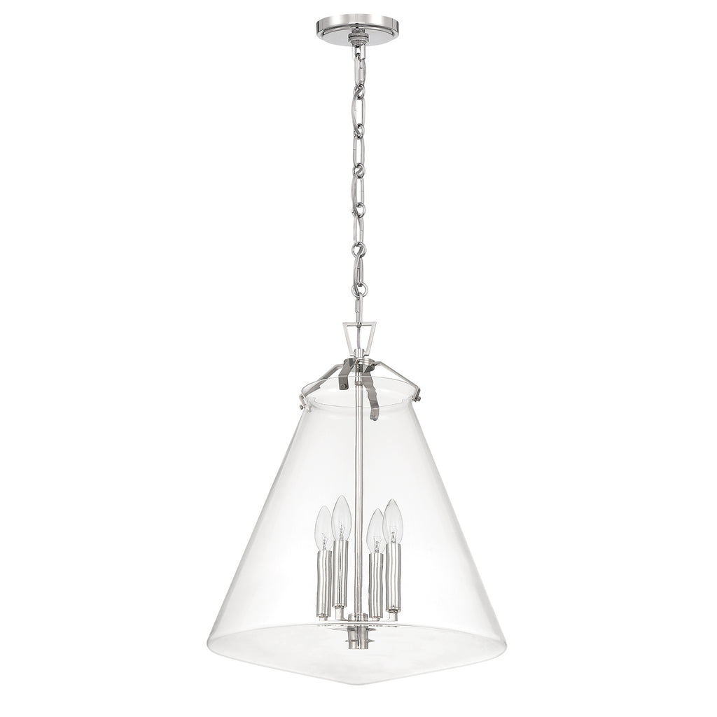 Crystorama Voss 18'' Pendant in Polished Nickel - Additional View