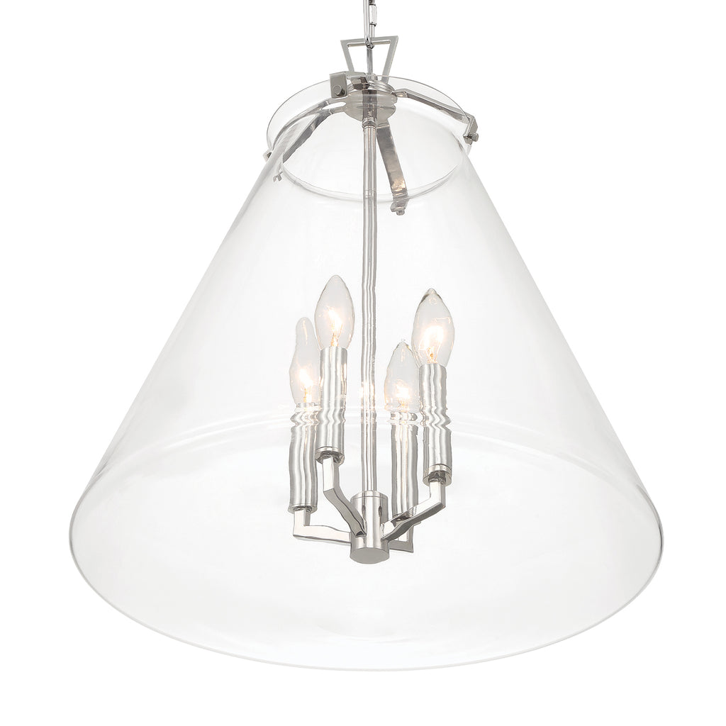 Crystorama Voss 18'' Pendant in Polished Nickel - Additional View