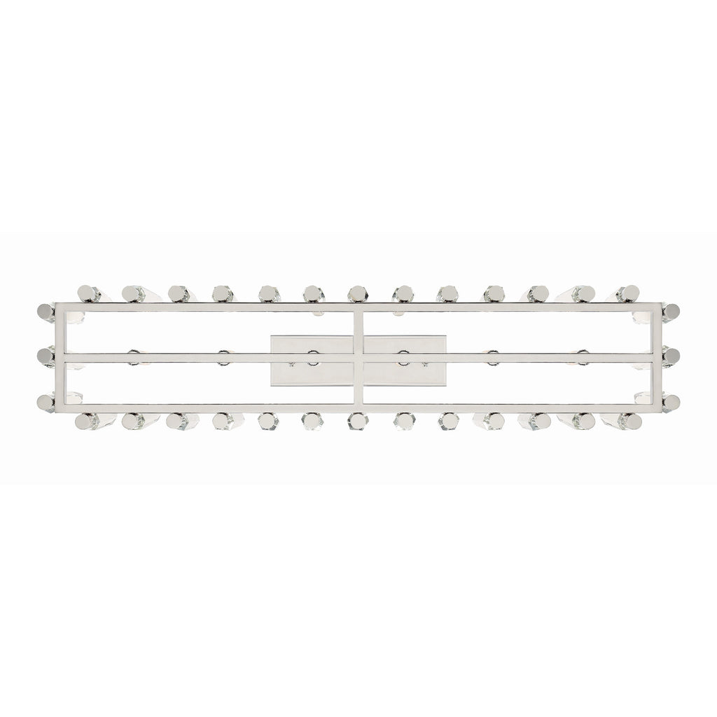Crystorama Watson 42'' Linear Chandelier in Polished Nickel - Additional View