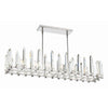 Crystorama Watson 42'' Linear Chandelier in Polished Nickel - Additional View