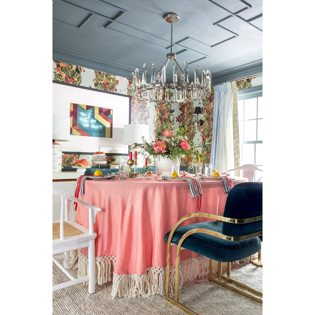 Crystorama Watson 32'' Chandelier in Polished Nickel - Lifestyle View
