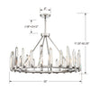 WAT-B2008-PN Watson 8 Light Chandelier | Dimensions Image