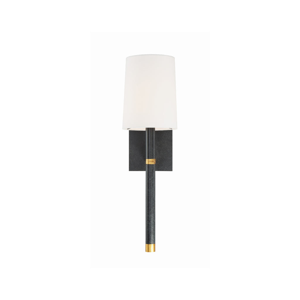 Crystorama Weston 5.5'' Sconce in Black + Antique Gold - Additional View