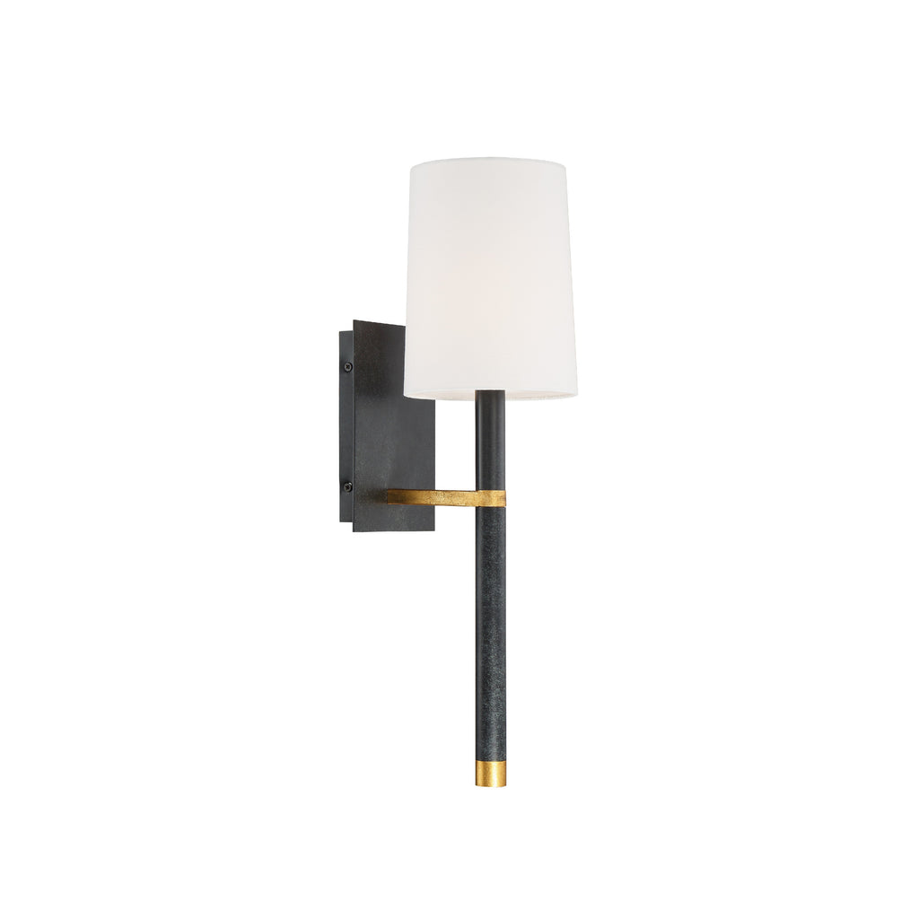 Crystorama Weston 5.5'' Sconce in Black + Antique Gold - Additional View